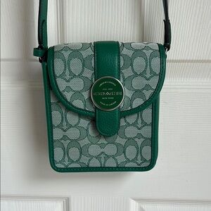 Coach North/South Lonnie Crossbody In Signature Jacquard C8321